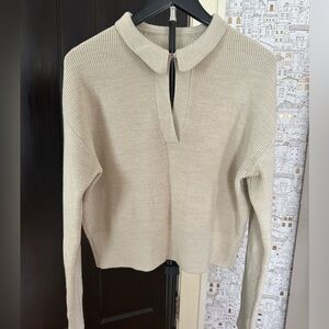 lululemon athletica Cream Crew Neck Sweater